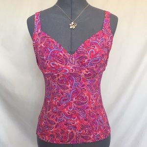 Paisley Title Nine bodacious Tankini top 32D.